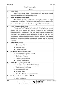 CRM Lecture Notes for MBA Students | PDF | Customer Relationship ...