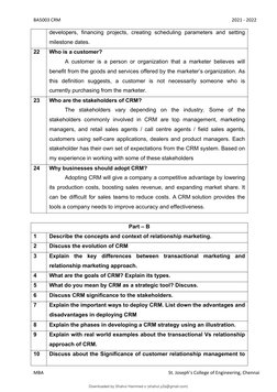 CRM Lecture Notes for MBA Students | PDF | Customer Relationship ...