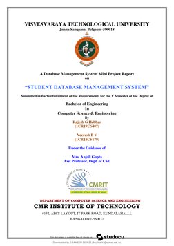 Student Database Management System Report | PDF | Data Management ...