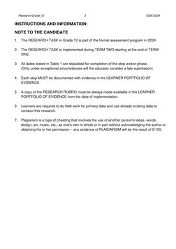 Grade 12 Geography Research Task 2024 | PDF | Geography | Data
