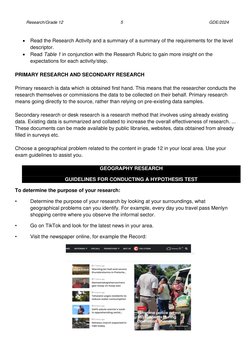 Grade 12 Geography Research Task 2024 | PDF | Geography | Data