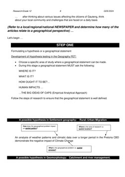 Grade 12 Geography Research Task 2024 | PDF | Geography | Data
