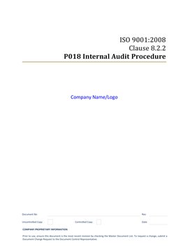Document No 
 
Rev 
 
 
 
 
 
 
Uncontrolled Copy 
 
 
Controlled Copy 
 
 
Date 
 
 
COMPANY PROPRIETARY INFORMATION