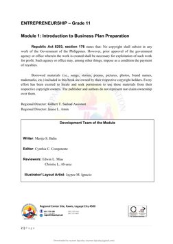 Grade 11 Entreprenuership Module 1 | PDF | Entrepreneurship | Business