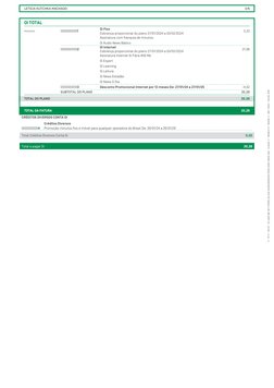 OI TOTAL
PROMOÇÃO
0000000001
Oi Fixo
Cobrança proporcional do plano 27/01/2024 a 03/02/2024
3,22
Assinatura com franquia de m
