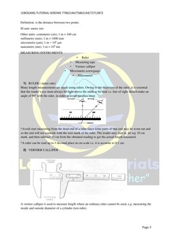 LEBOGANG TUTORIAL-SEROWE 77862144/75862144/72713872 
 
 
Page 3  
Definition: is the distance between two points    
SI unit: