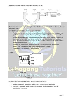 LEBOGANG TUTORIAL-SEROWE 77862144/75862144/72713872 
 
 
Page 5  
                                 
This instrument measures