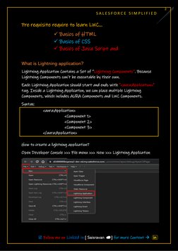 S A L E S F O R C E   S I M P L I F I E D                       
☑️ Follow me on Linked in [ Saisravan ☁️] for more Content →