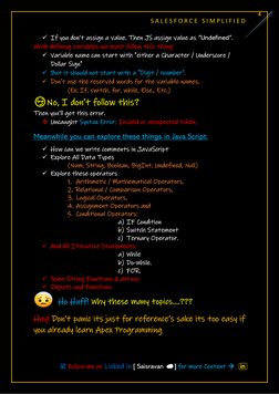 S A L E S F O R C E   S I M P L I F I E D                       
 
 
☑️ Follow me on Linked in [ Saisravan ☁️] for more Conte