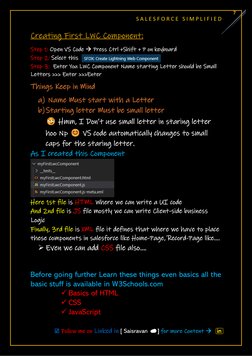 S A L E S F O R C E   S I M P L I F I E D                       
 
 
☑️ Follow me on Linked in [ Saisravan ☁️] for more Conte