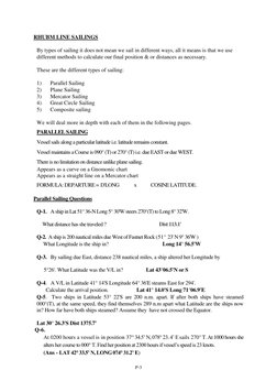 P-3 
 
RHUBM LINE SAILINGS    
 
By types of sailing it does not mean we sail in different ways, all it means is that we use