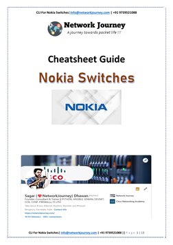 Nokia Switches CLI Command Guide | PDF | Ip Address | Router (Computing)