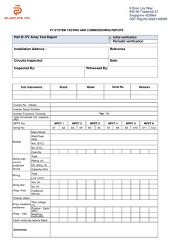 Pv Array Test Report Example Uk PV System Testing & Commissioning Report | PDF | Direct Current ...