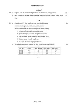 CST362 Python Programming Exam Paper | PDF | Python (Programming ...