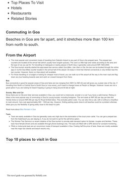 Goa Travel Xp Guide Goa Travel Guide and Itinerary | PDF
