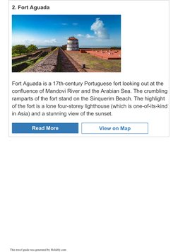 Goa Travel Guide and Itinerary | PDF