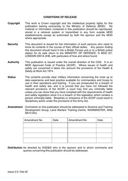 Issue 2.0: Feb 02
CONDITIONS OF RELEASE
Copyright
This work is Crown copyright and the intellectual property rights for this