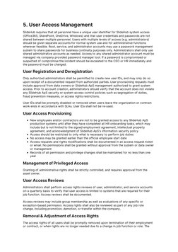 5. User Access Management
SlideHub requires that all personnel have a unique user identifier for SlideHub system access
(Offi