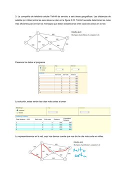 3. La compañía de telefonía celular Tell-All da servicio a seis áreas geográficas. Las distancias de
satélite (en millas) ent