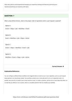 GitHub Foundations Exam Questions Guide | PDF | Websites | Version Control