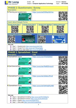 Mr Long's Grade 12 CAT PAT Guide | PDF | Html Element | Spreadsheet