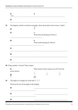 Year 8 Maths End-of-Year Test | PDF | Area | Mathematics