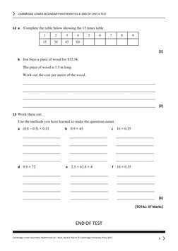 Grade 8 Unit 4 Math Test | PDF | Mathematics | Arithmetic