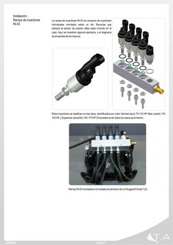 Instalación -
Rampa de inyectores
IN-03
La rampa de inyectores IN-03 se compone de inyectores
individuales montados sobre u