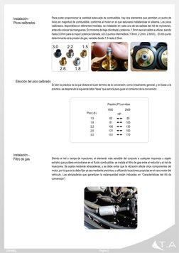 Instalación -
Filtro de gas
Siendo el riel o rampa de inyectores, el elemento más sensible del conjunto a cualquier impureza