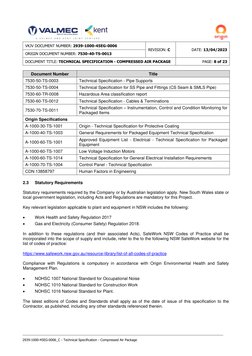 Compressed Air Package Specification | PDF