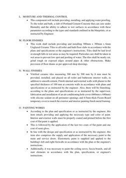 L. MOISTURE AND THERMAL CONTROL 
 This component will include providing, installing, and applying water proofing. 
To the to