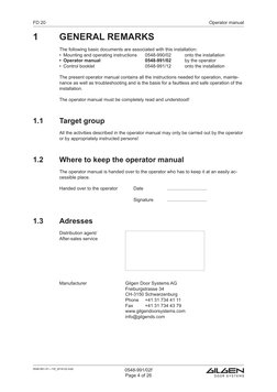 FD20 - Operator Manual | PDF | Door | Menu (Computing)