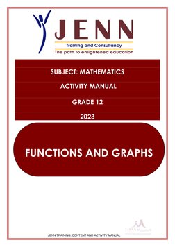 Grade 12 Functions and Graphs Manual | PDF | Function (Mathematics ...