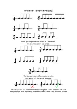 Beaming Notes in Music Theory | PDF | Musicology | Musical Compositions
