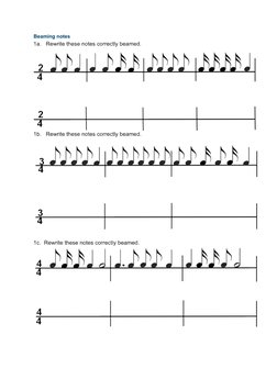 Beaming Notes in Music Theory | PDF | Musicology | Musical Compositions