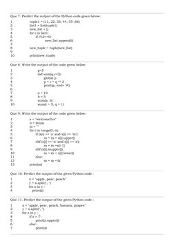 Python Output Prediction Questions | PDF | Software Engineering | Computing
