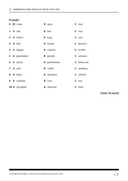 Cambridge Global English 9 Unit 6 Test | PDF
