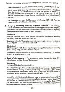 Chapter 4 - Income Tax Schemes, Accounting Periods, Methods, and Reporting 
I 
Tawi-tawi should file its last income tax retu