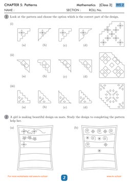 Class 2 Patterns Worksheet | PDF | Teaching Methods & Materials