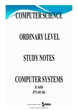 Zimsec Computer Science Study Notes | PDF | Computer Data Storage ...
