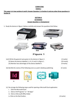 2024 BECE Computing Mock Exam | PDF | Artificial Intelligence ...