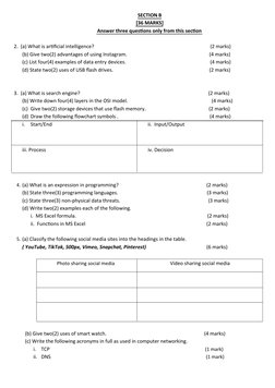2024 BECE Computing Mock Exam | PDF | Artificial Intelligence ...