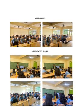 PREPARATION
ORIENTATION PROPER
