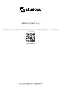 Advanced Java MCQ Practice Test | PDF | Java (Programming Language ...