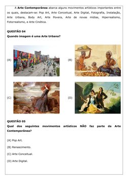 Avaliação de Artes 5º Ano - 1º Bimestre | PDF | Pichação | Arte de rua
