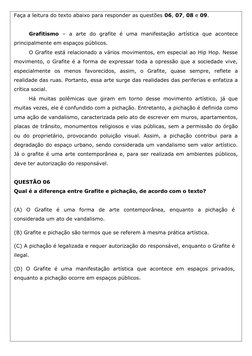 Avaliação de Artes 5º Ano - 1º Bimestre | PDF | Pichação | Arte de rua