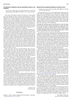 (https://www.researchgate.net/publication/225734295)Book Reviews
567
The Elements of Statistical Learning: Data Mining, Infe