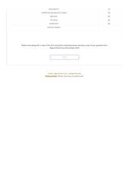 Nigeria Police Recruitment Confirmation Slip | PDF