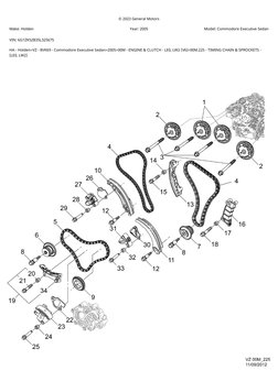 © 2023 General Motors
Make: Holden
Year: 2005
Model: Commodore Executive Sedan
VIN: 6G1ZK52B35L325675
HA - Holden>VZ - 8VK69