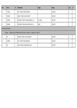 Call
Part #
H
Description
Usage
Range
Qty
S
29
11588255
BOLT - TIMING' CHAIN TENSIONER
2005-2007
2
30
12589478
GASKET - TIMIN